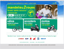 Tablet Screenshot of mandelieu2roues.com